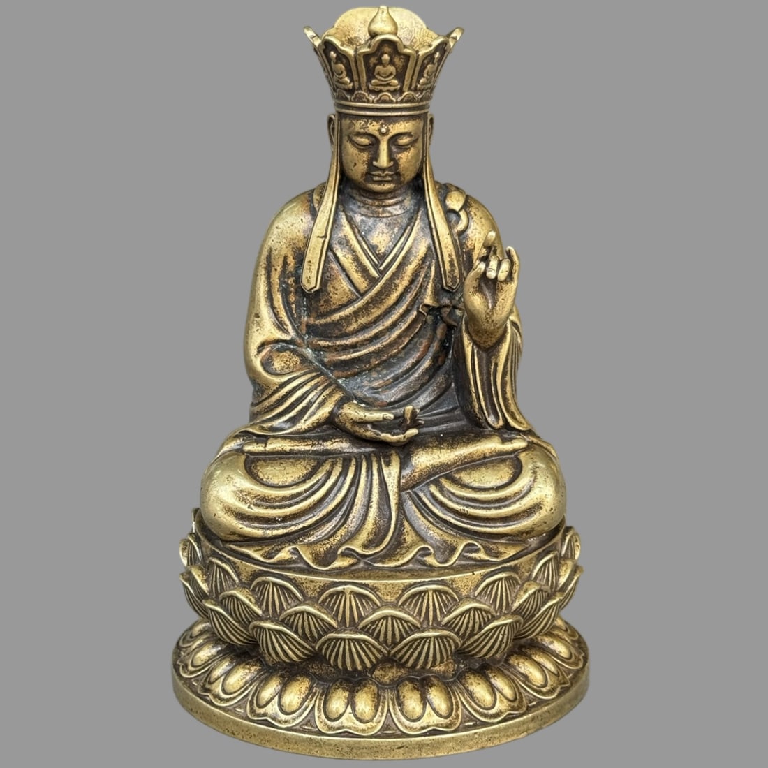 A Exquisite Copper Statue of Bodhisattva Ornament: A Exquisite Copper Statue of Bodhisattva Ornament,Ming Dynasty, China,Size:3.9inx3.9inx3.5in,Weight:1460g 铜菩萨摆件,中国明代