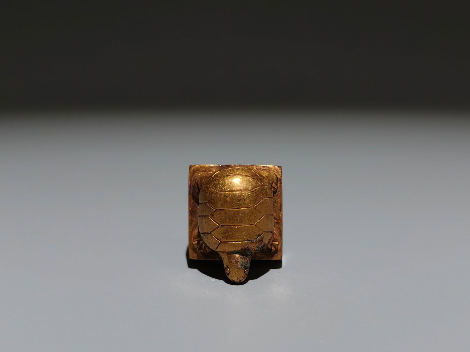 A Exquisite Gilt Bronze Turtle Seal - 8