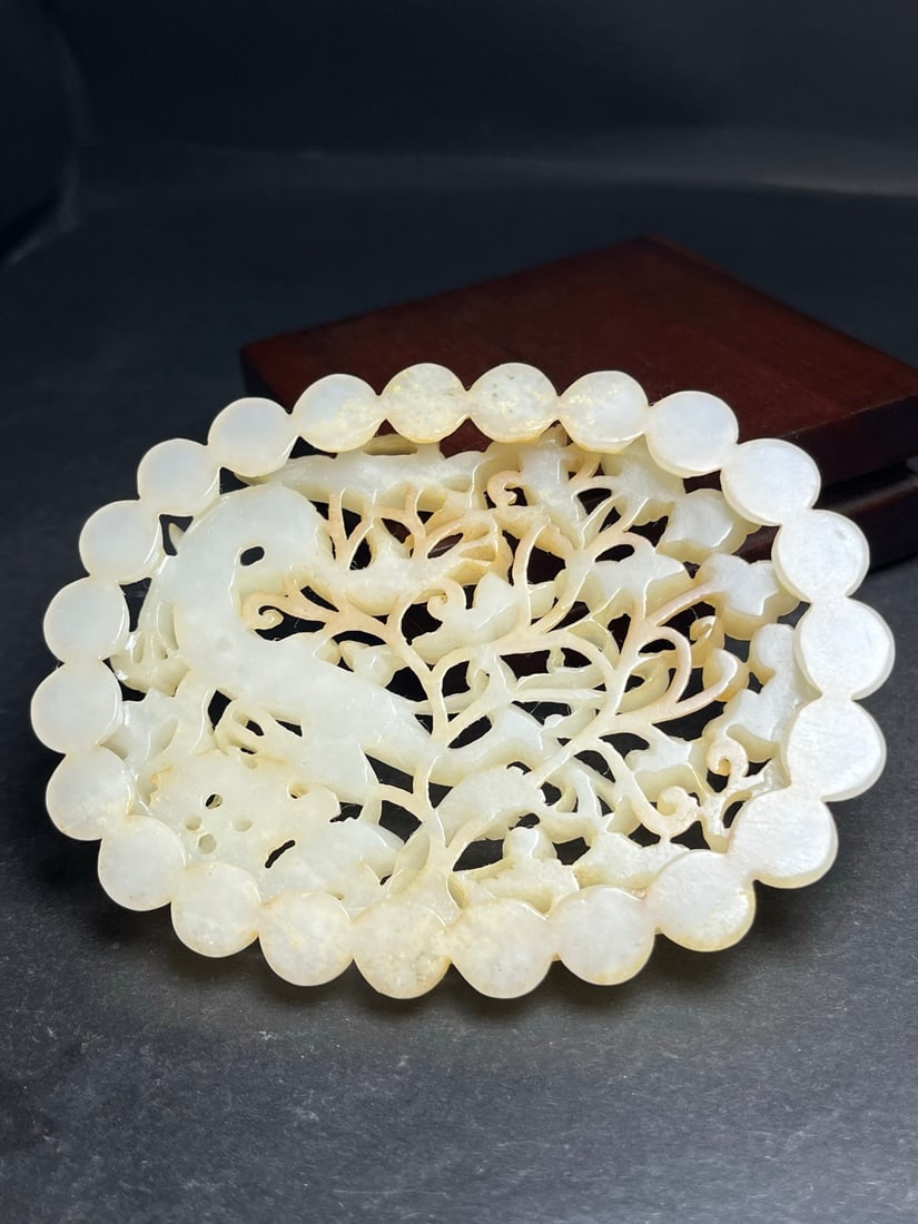 A Exquisite Hotan Jade Dragon Pattern Ornament - 5