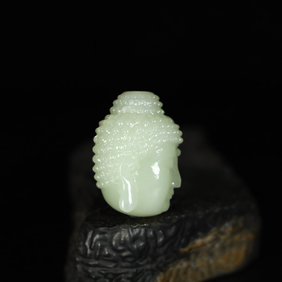 A Exquisite Hotan Jade Buddha Head - 5
