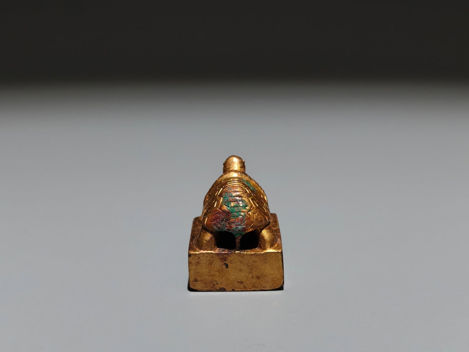 A Exquisite Gilt Bronze Turtle Seal - 7