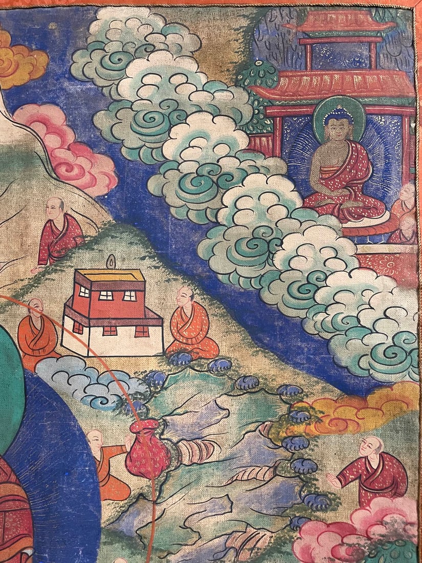 A Exquisite Buddha Statue Thangka - 10