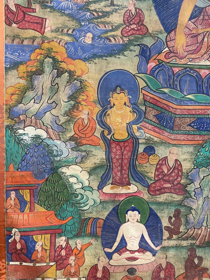 A Exquisite Buddha Statue Thangka - 6
