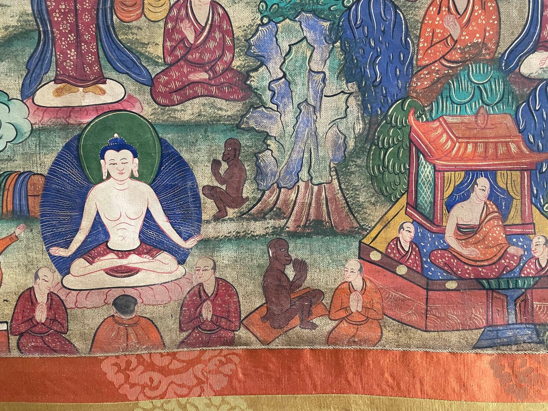 A Exquisite Buddha Statue Thangka - 8