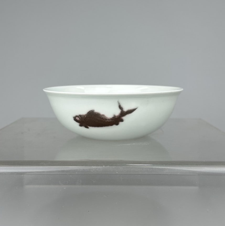 Underglaze-Red Fish Bowl - 3