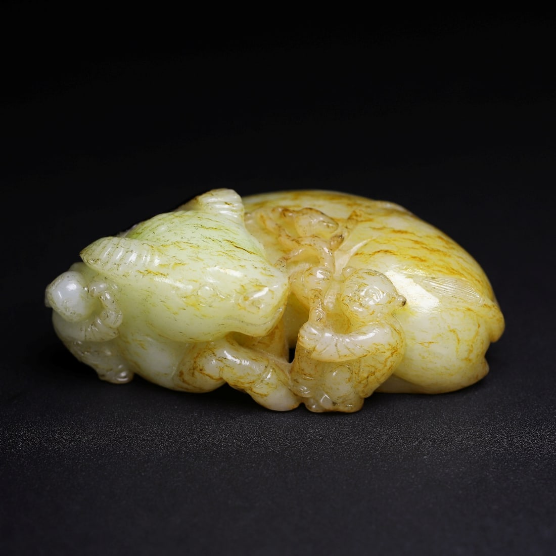 A Exquisite Hotan Jade Buffalo Ornament (1 of 9)