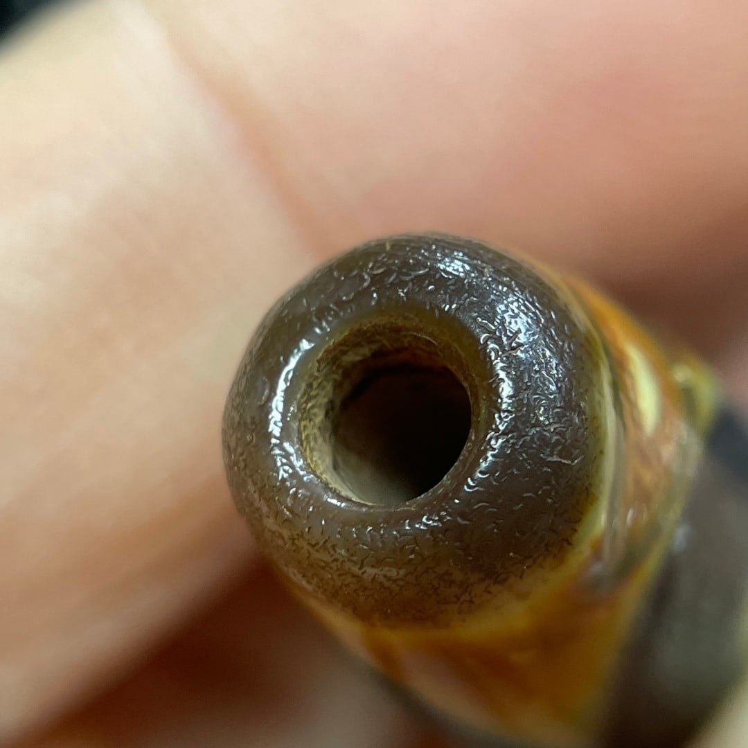 A Exquisite Tiger Tooth Dzi bead - 7