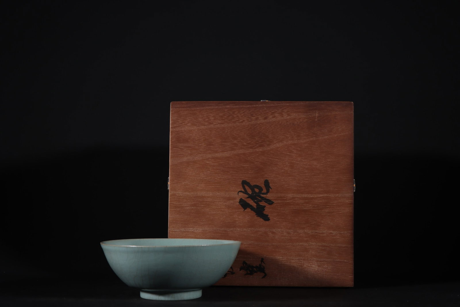 A Exquisite Ru yao Sky Blue Glazed Bowl: A Exquisite Ru yao Sky Blue Glazed Bowl,Song Dynasty, China,Size:2.2inx5.4in 汝窑天青釉碗,中国宋代