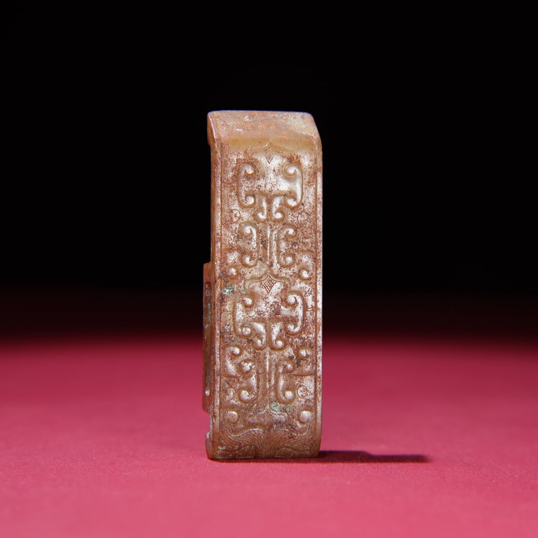 A Exquisite Hetian Jade Sword Decoration: A Exquisite Hetian Jade Sword Decoration,Han Dynasty, China,Size:3.2inx1inx0.6in,Weight:47g 和田玉剑饰,中国汉代