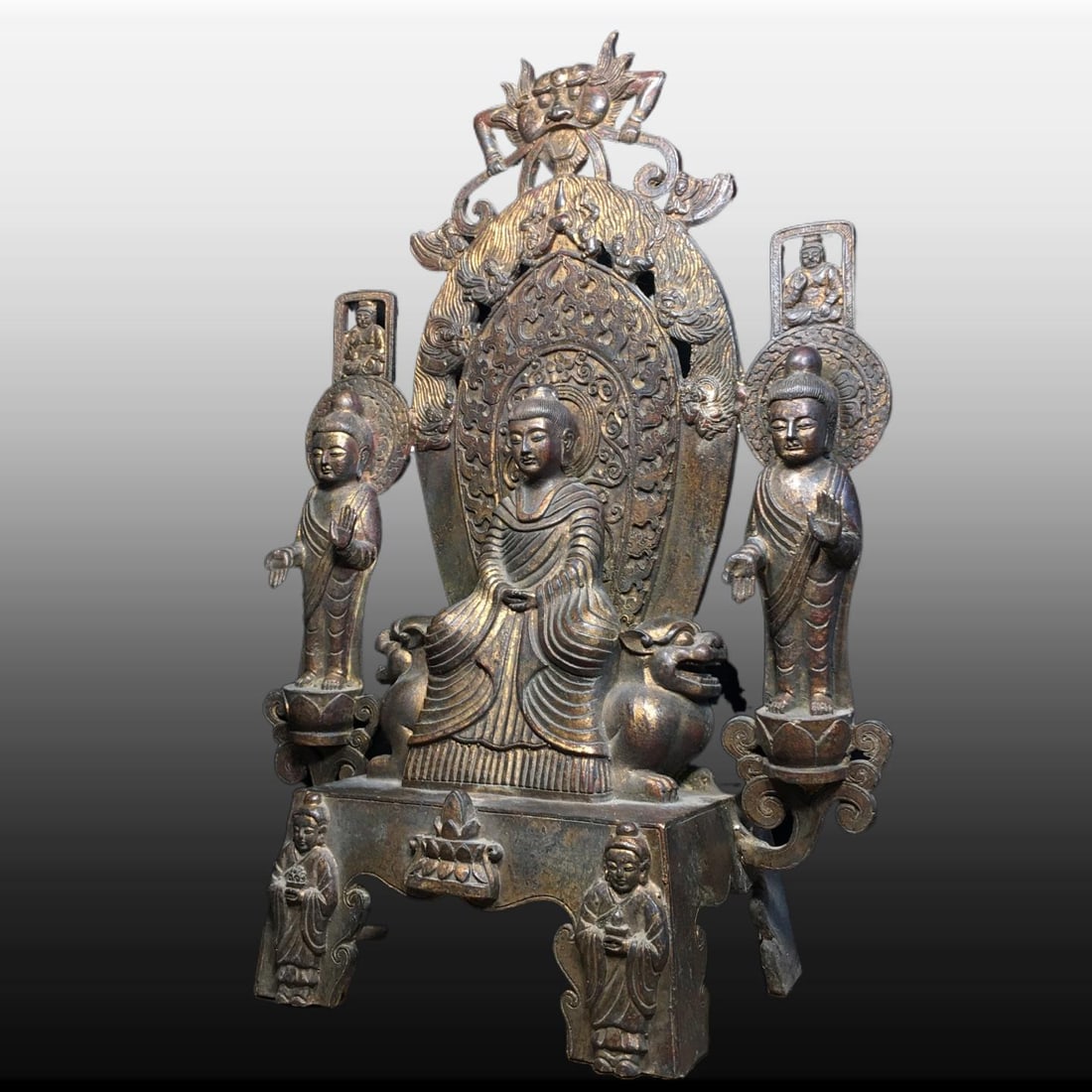 A Exquisite Copper Buddha Statue Ornament - 4
