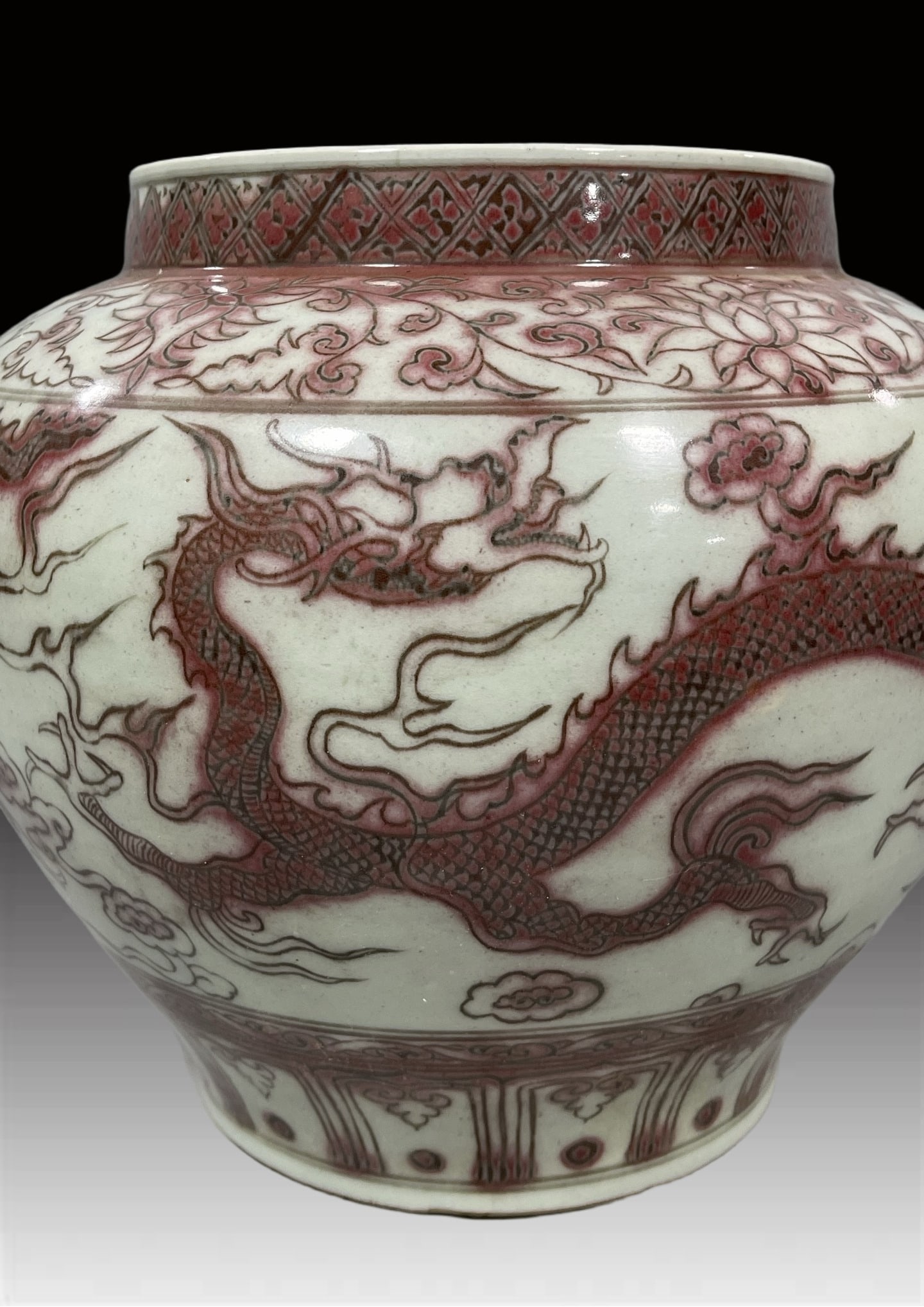 A Exquisite Underglaze-Red Dragon Pattern Jar - 8