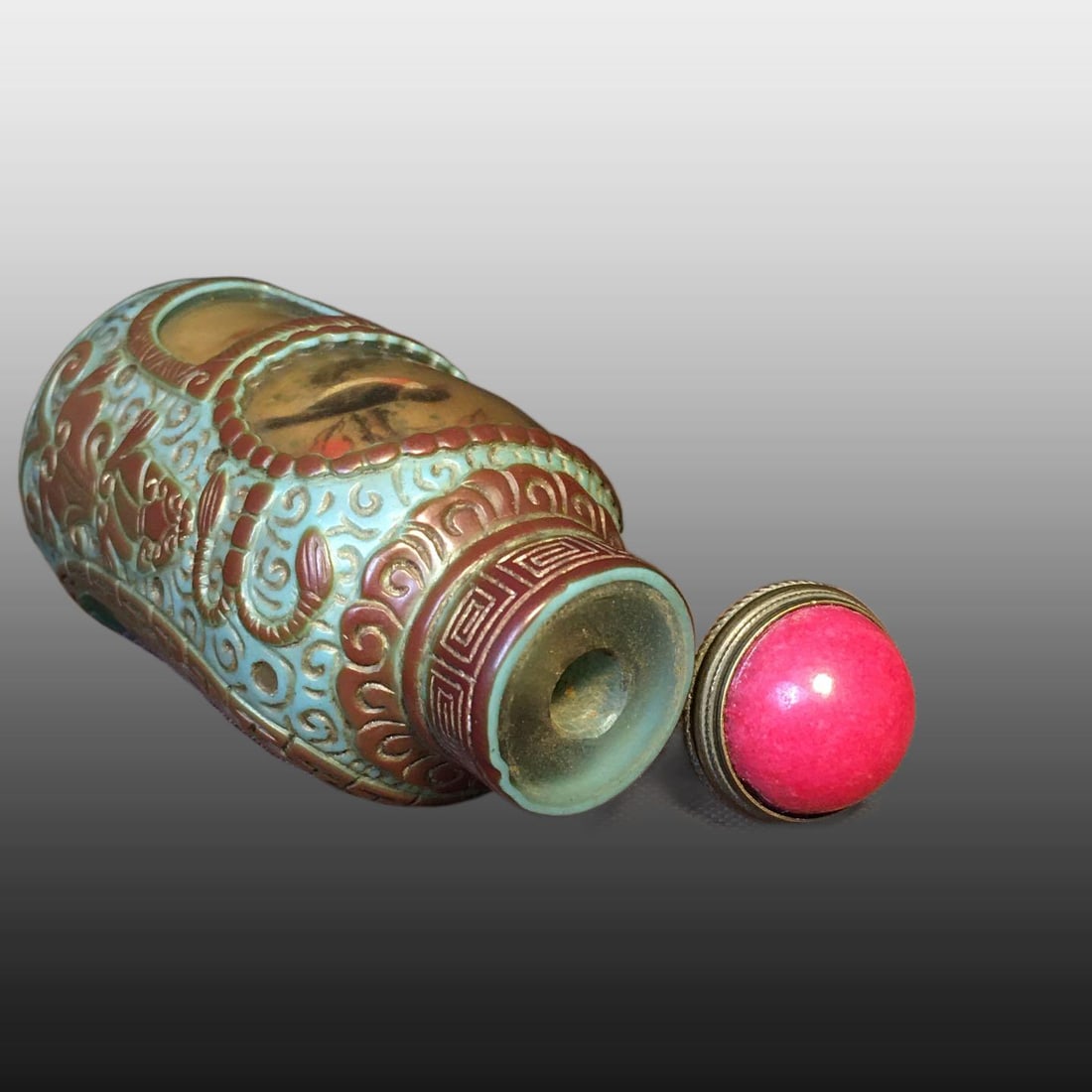 A Exquisite Colored glaze Flower and Bird Pattern Snuff Bottle - 8