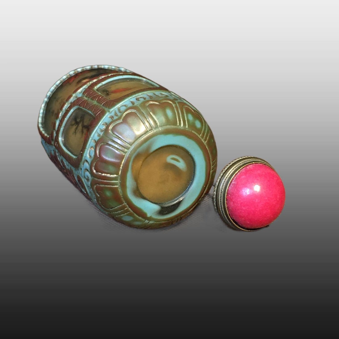 A Exquisite Colored glaze Flower and Bird Pattern Snuff Bottle - 9