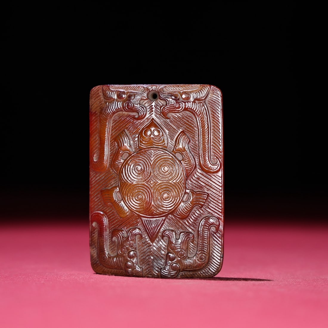 A Exquisite Hetian Jade Tortoise Pattern Brand - 4