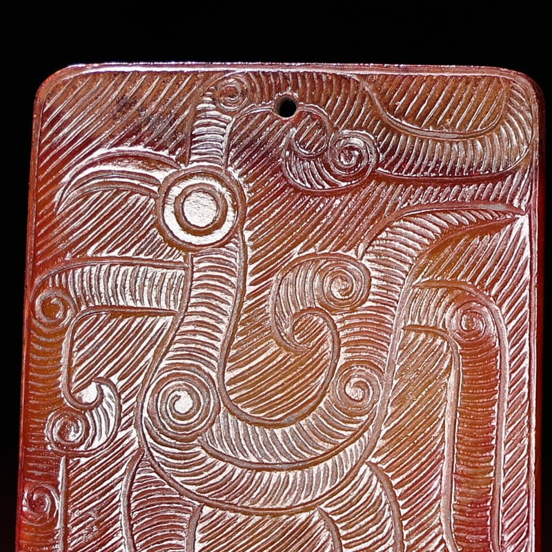 A Exquisite Hetian Jade Tortoise Pattern Brand - 7