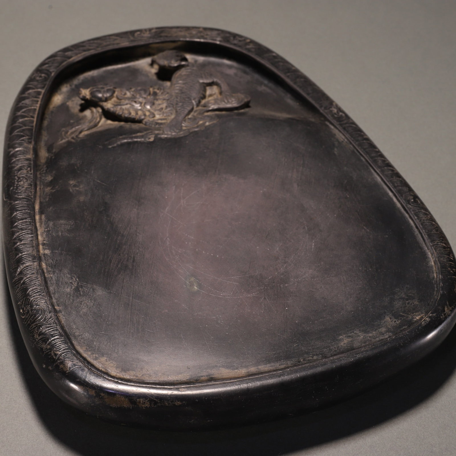 A Exquisite Lion Pattern Inkstone - 3