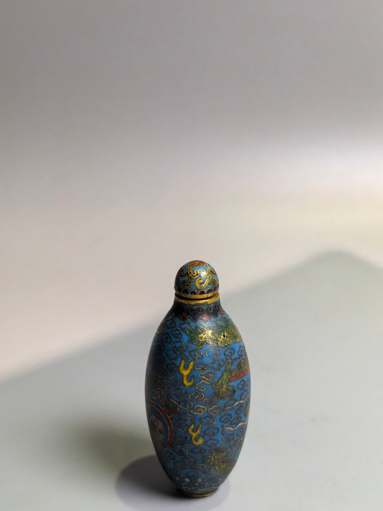 A Exquisite Cloisonne Dragon Pattern Snuff Bottle - 7