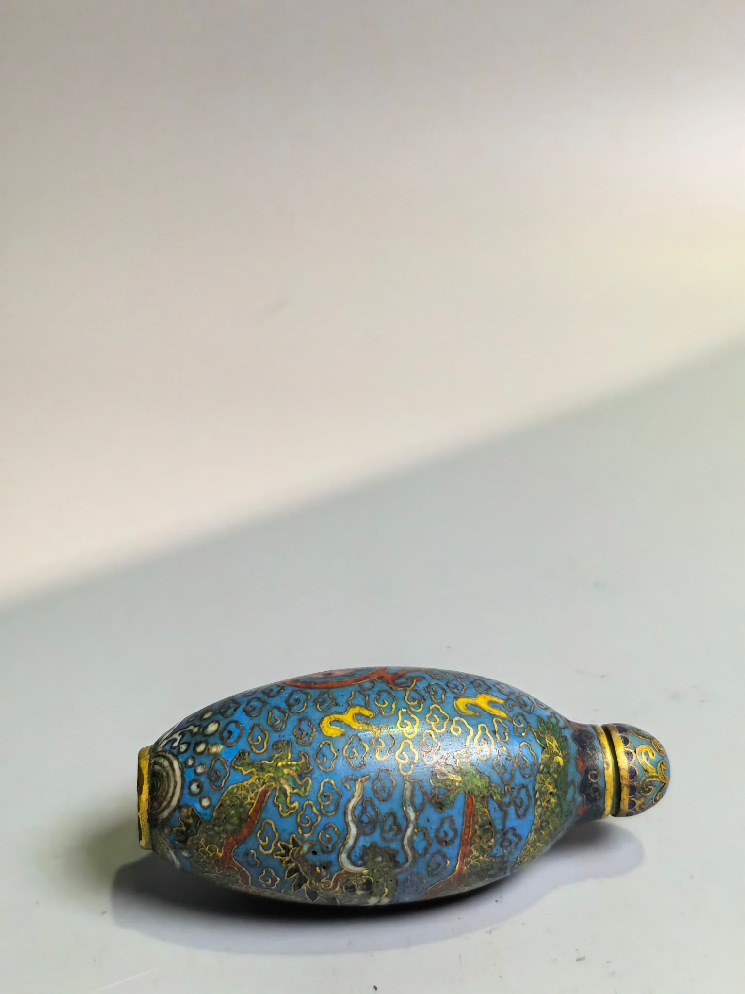 A Exquisite Cloisonne Dragon Pattern Snuff Bottle - 8