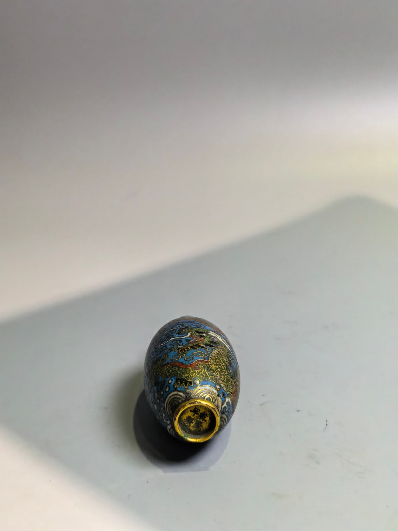A Exquisite Cloisonne Dragon Pattern Snuff Bottle - 9