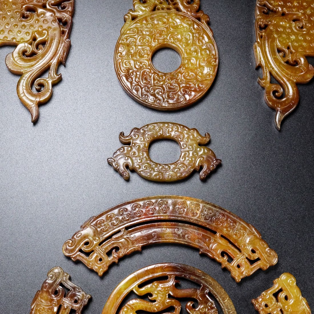 A Set of Exquisite Hotan Jade Bi - 4
