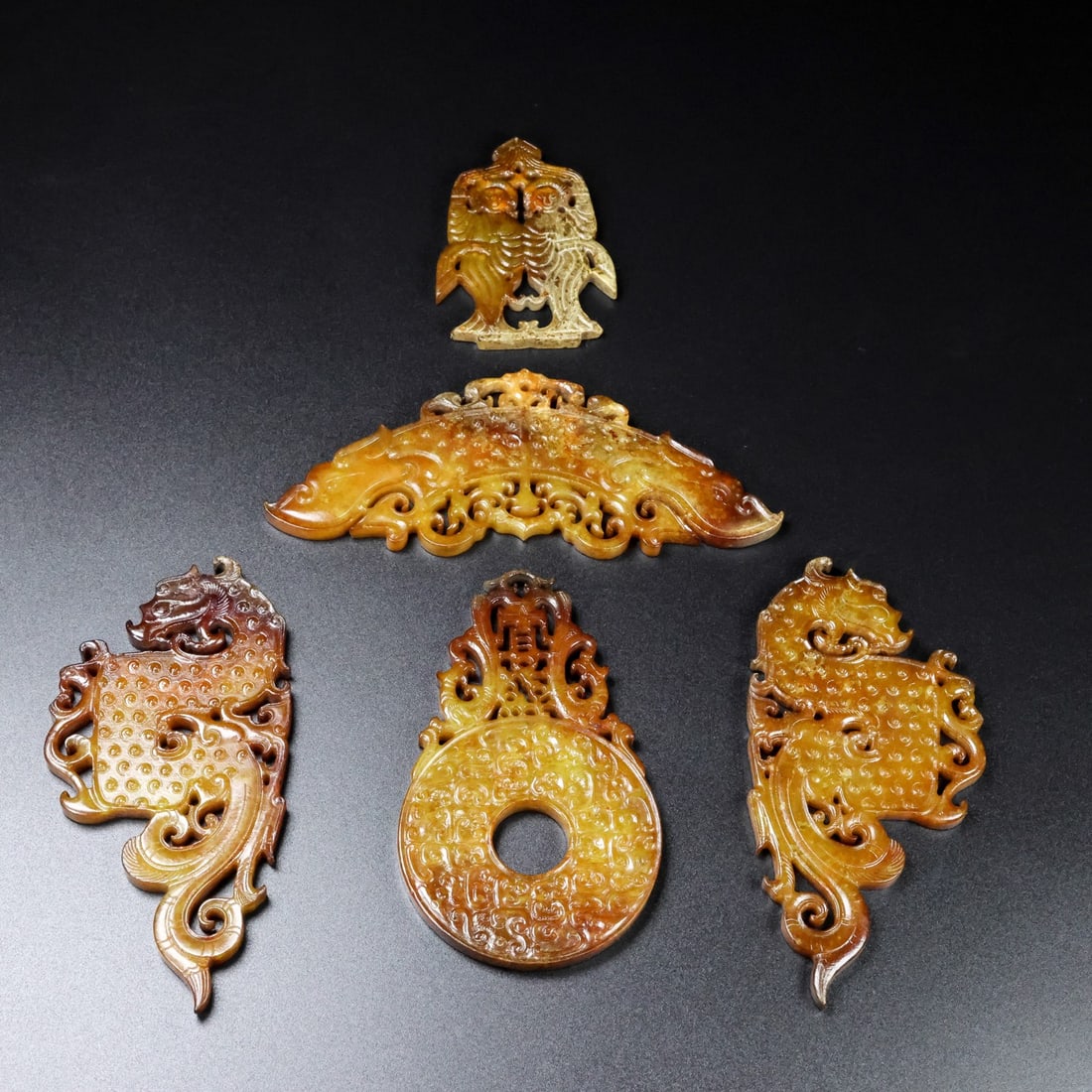 A Set of Exquisite Hotan Jade Bi - 6