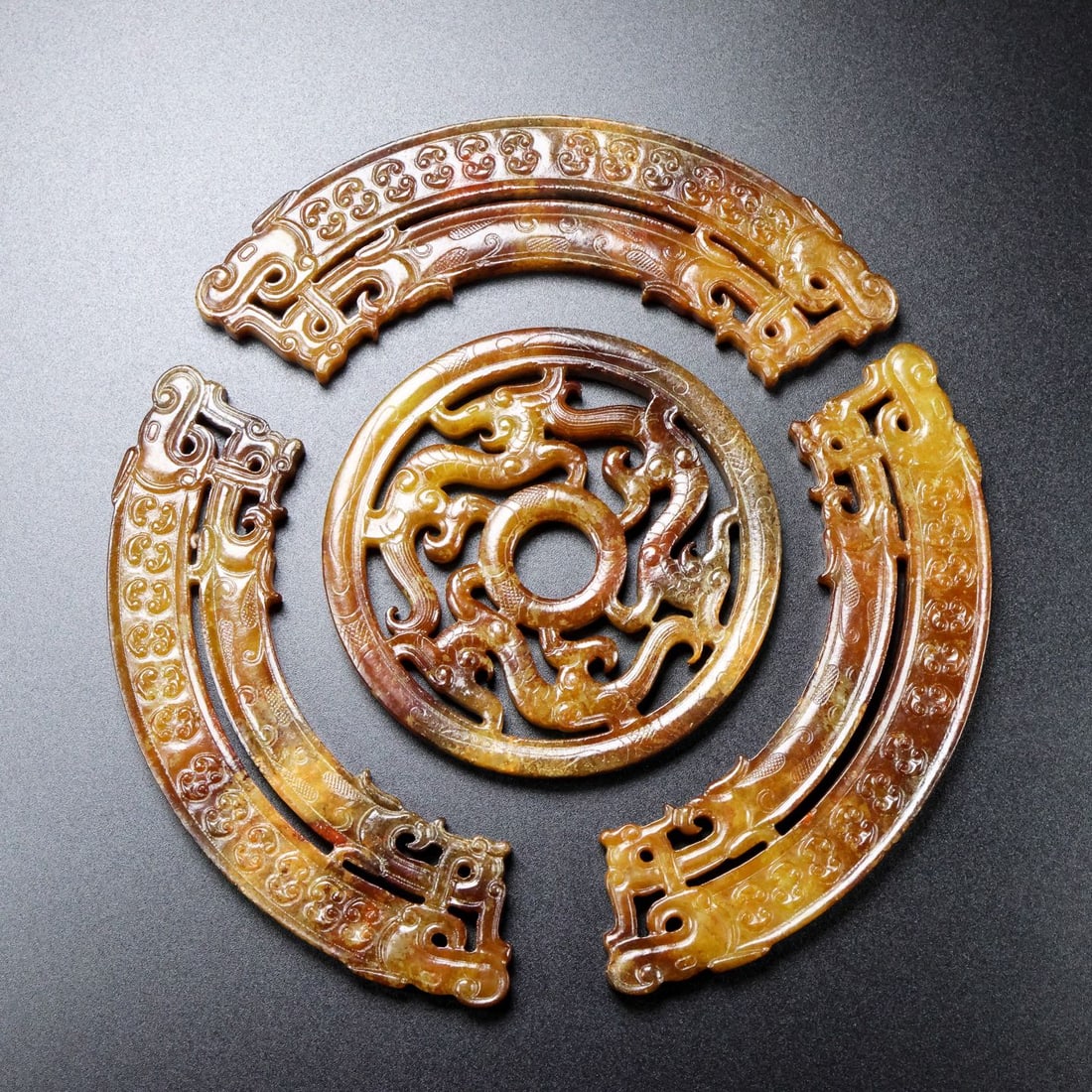 A Set of Exquisite Hotan Jade Bi - 7