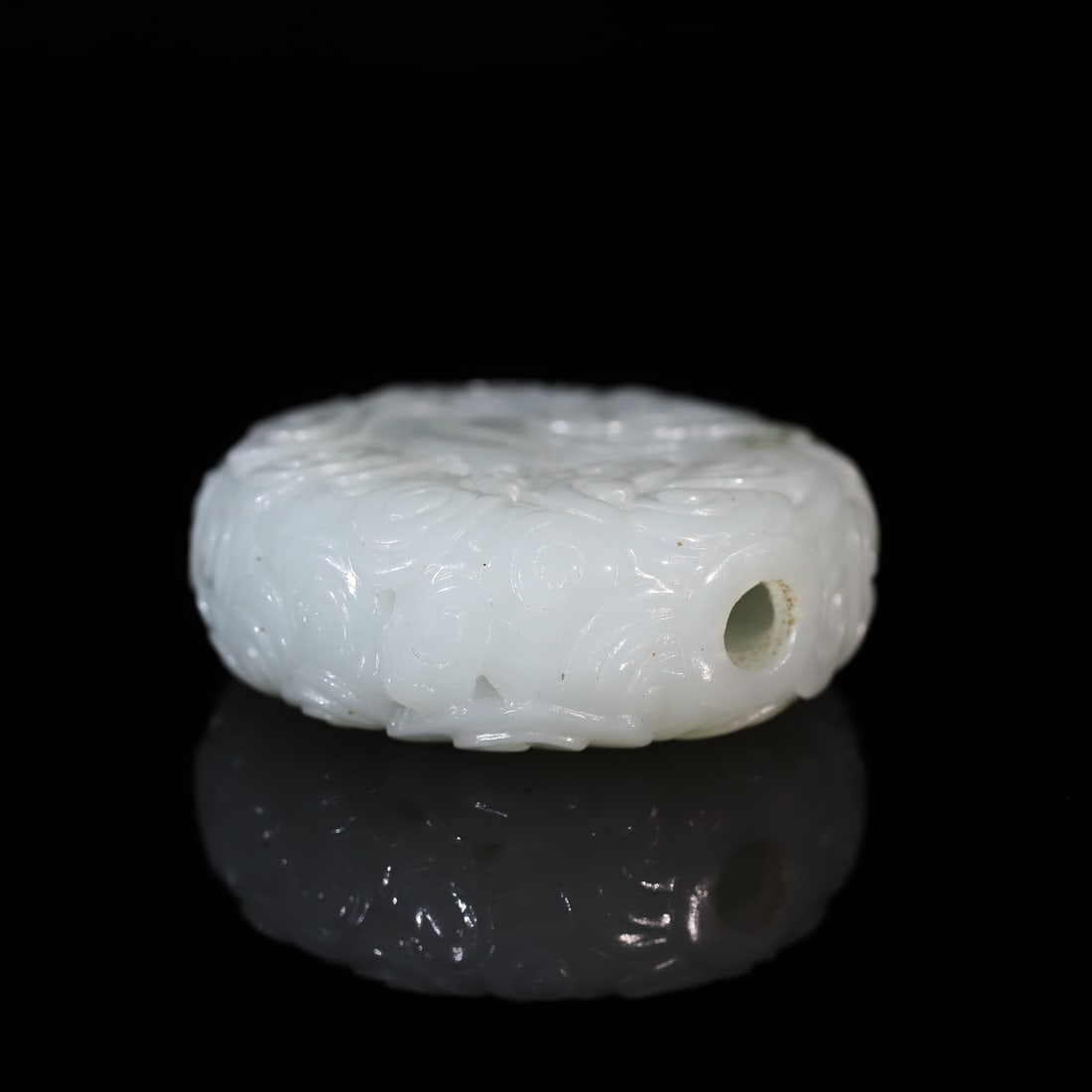 A Exquisite Hotan Jade Dragon Sachet - 5
