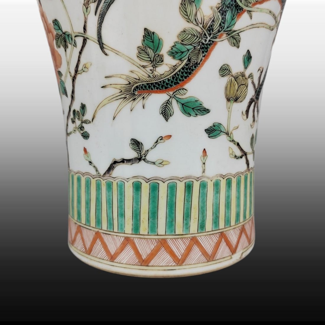 Wucai Dragon and Phoenix Pattern Vase - 8