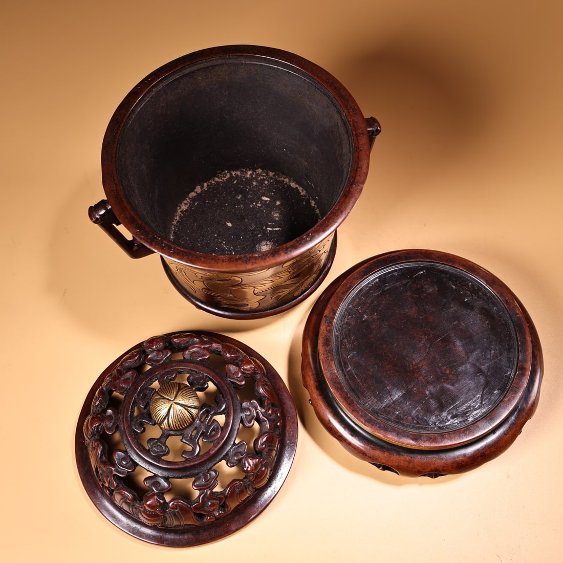 A Exquisite Gilt Bronze Dragon Pattern Censer - 8