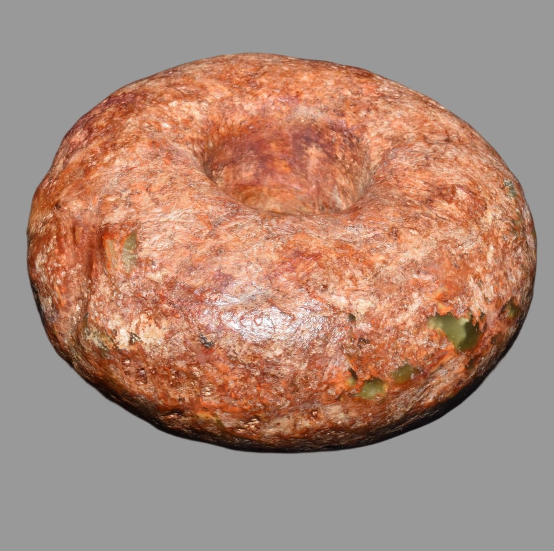 A Exquisite Hemoyu Round beads: A Exquisite Hemoyu Round beads,Ancient Time, China,Size:3.7in,Weight:590g 河磨玉珠子,远古时期