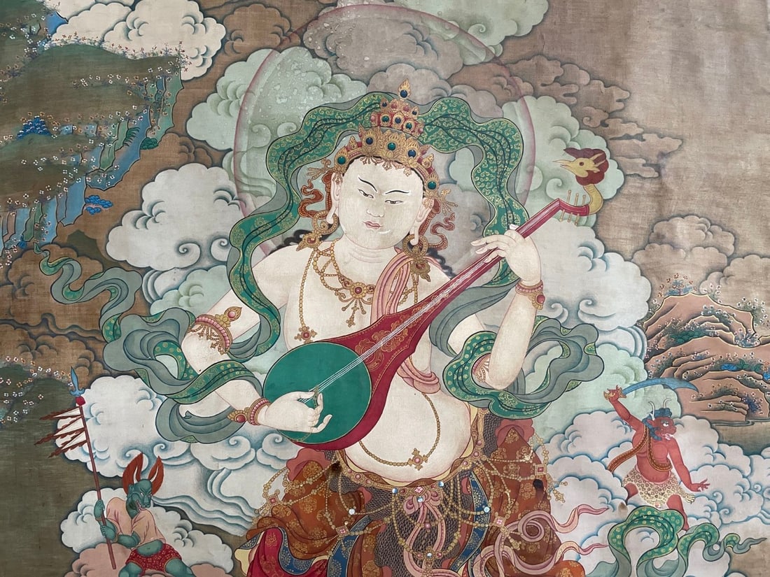 A Exquisite Buddha Statue Thangka - 10