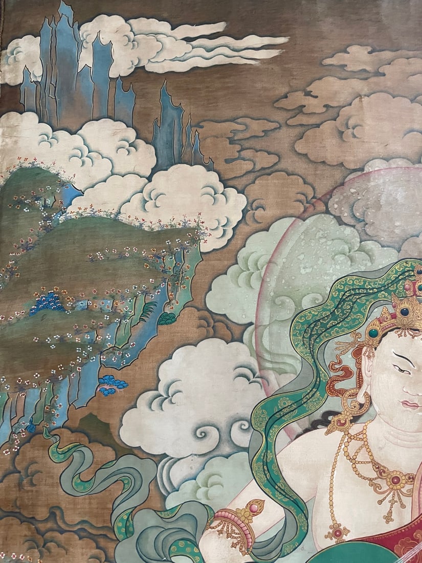 A Exquisite Buddha Statue Thangka - 4