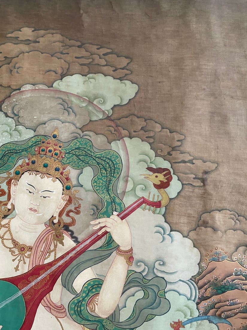 A Exquisite Buddha Statue Thangka - 5