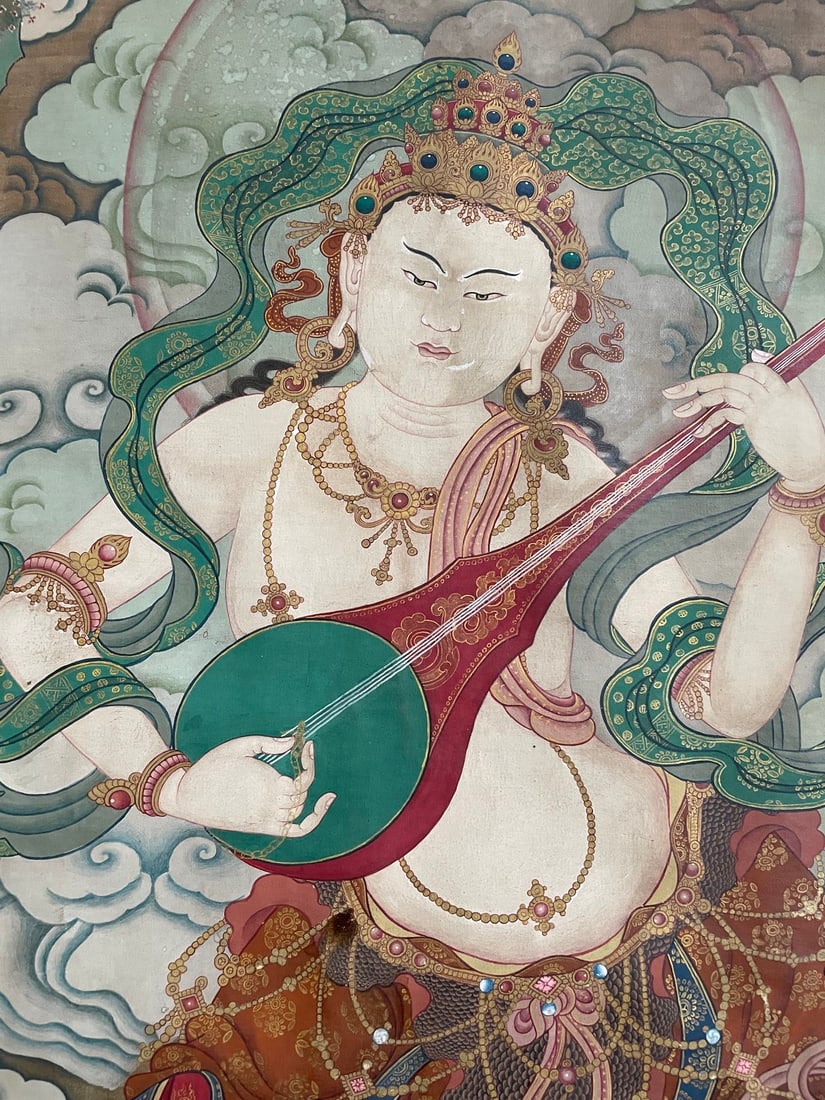 A Exquisite Buddha Statue Thangka - 8