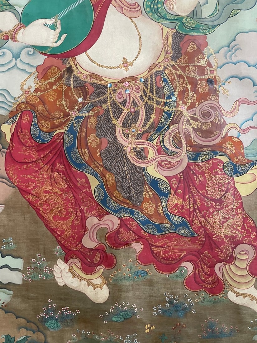 A Exquisite Buddha Statue Thangka - 9