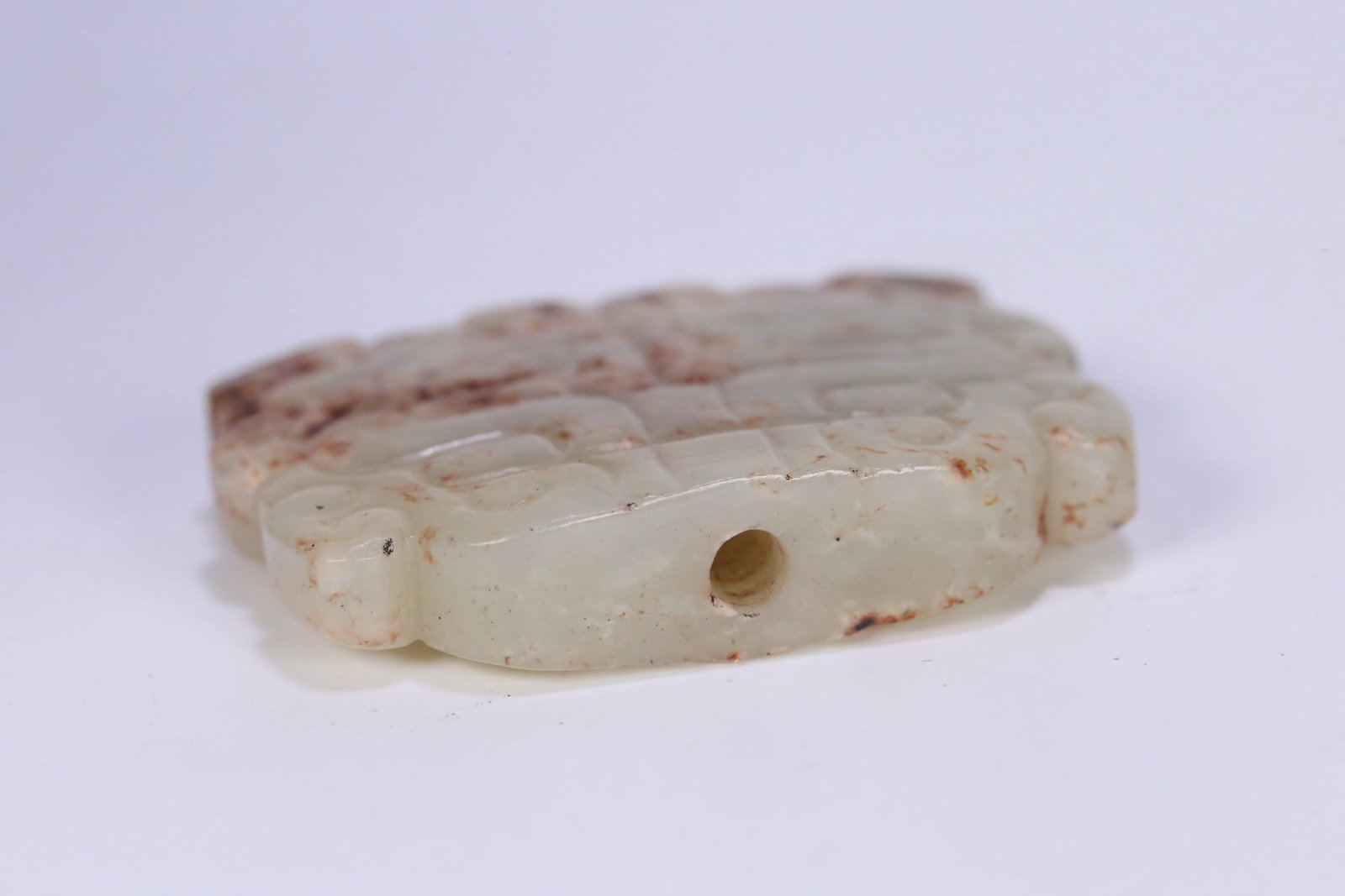 A Exquisite Hotan Jade Beast-Face Pattern Ornament - 4