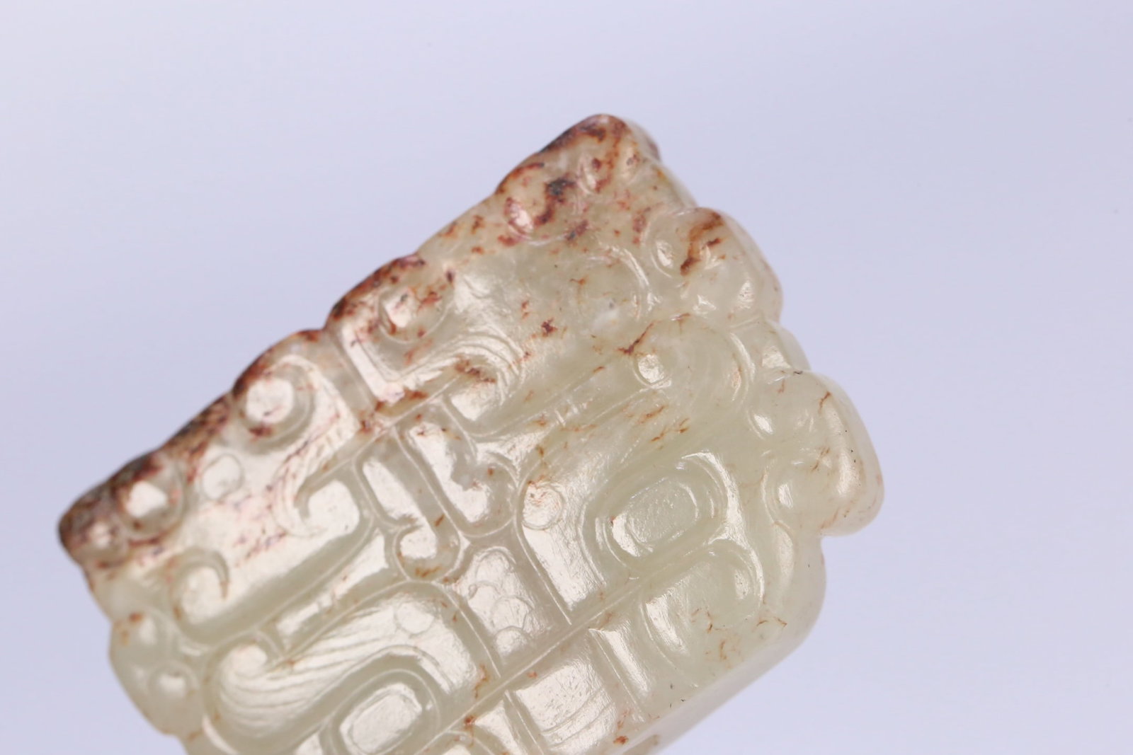 A Exquisite Hotan Jade Beast-Face Pattern Ornament - 6