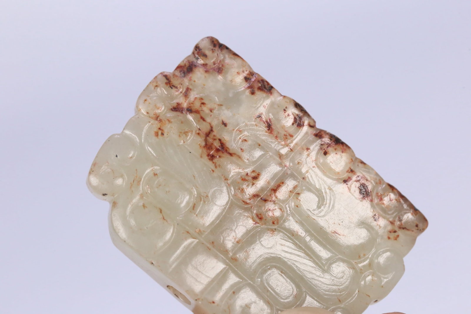 A Exquisite Hotan Jade Beast-Face Pattern Ornament - 7