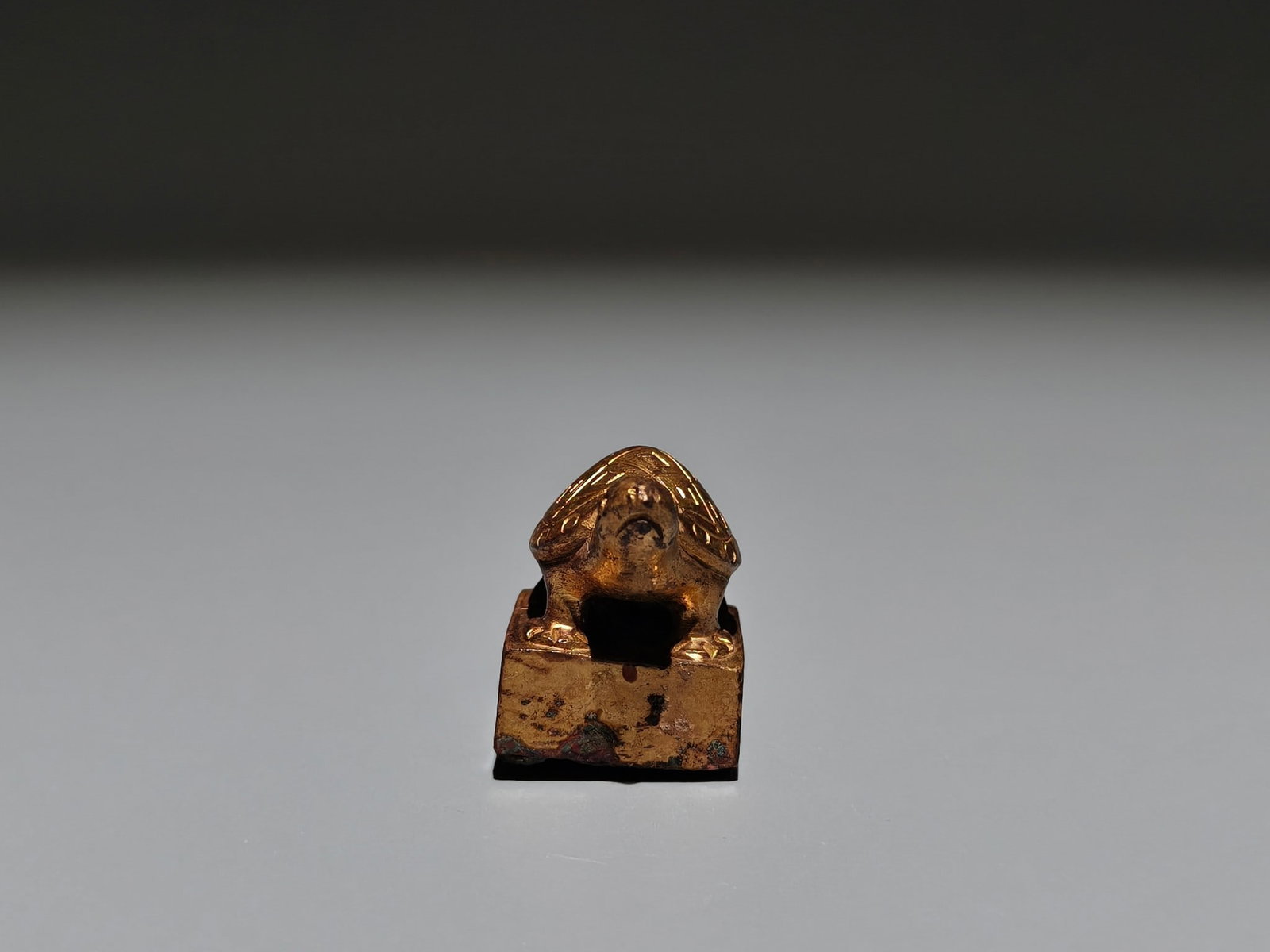 A Exquisite Gilt Bronze Turtle Seal - 3