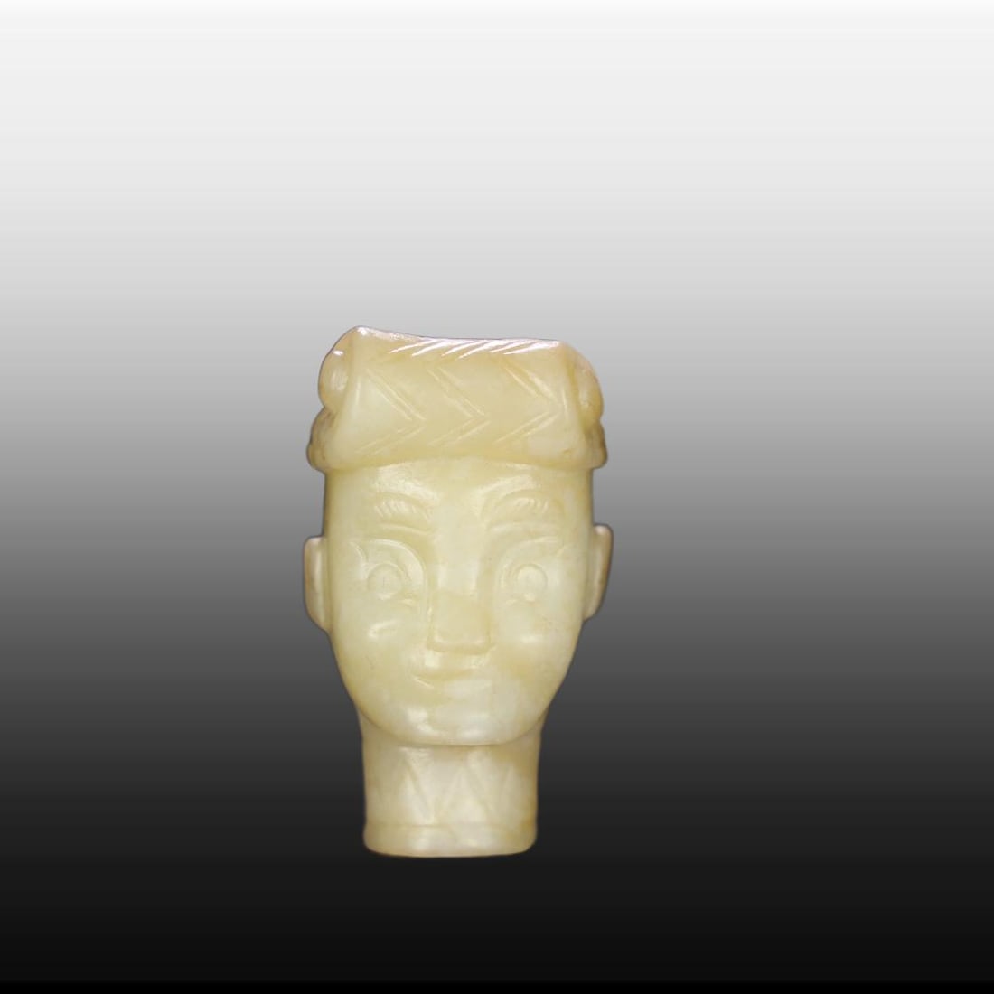 A Exquisite Hotan Jade Figures Head Handheld Carving: A Exquisite Hotan Jade Figures Head Handheld Carving,Ancient Time, China,Size:2inx1.2inx1.2in,Weight:60.8g