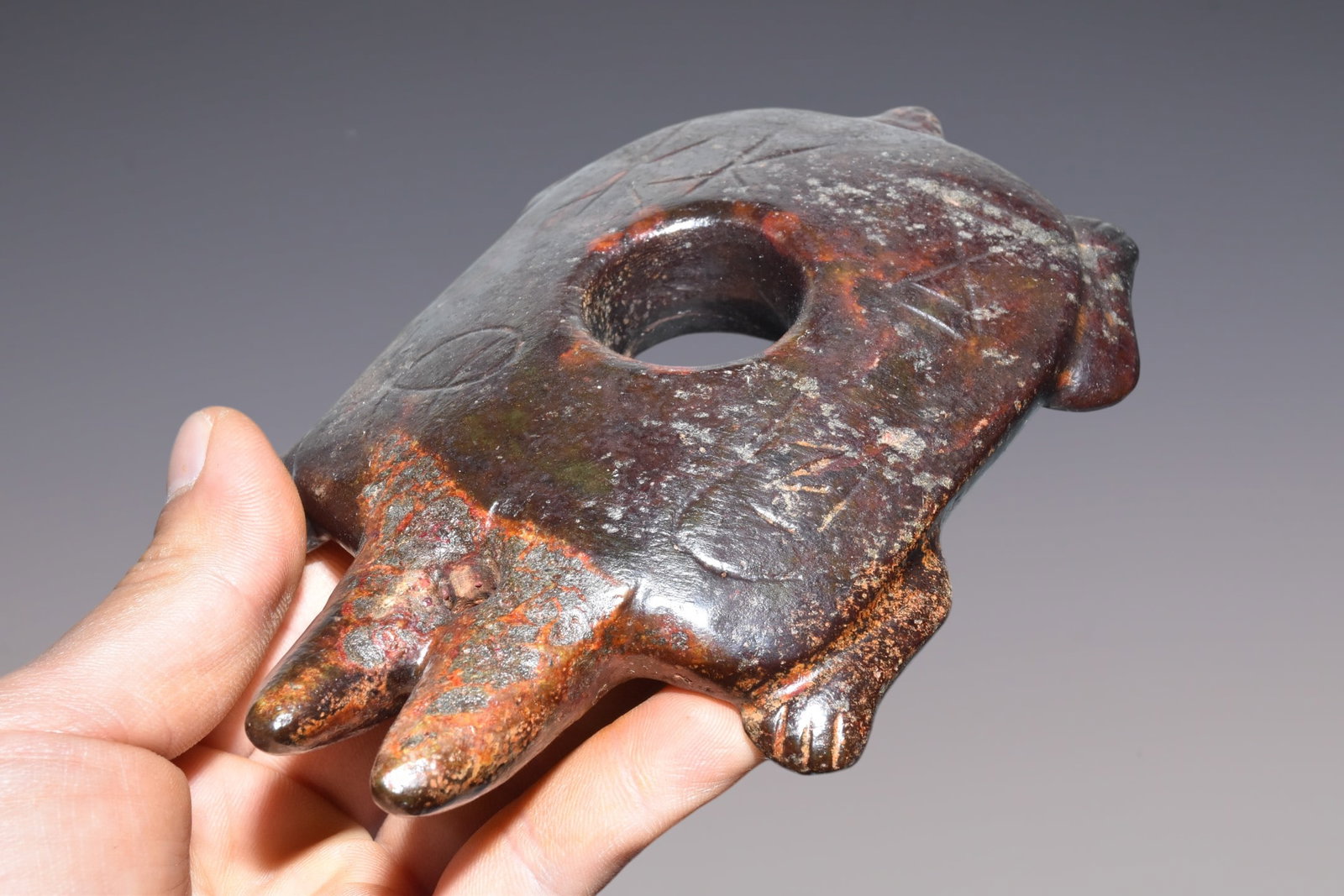 An Exquisite Hemo Jade Turtle - 4