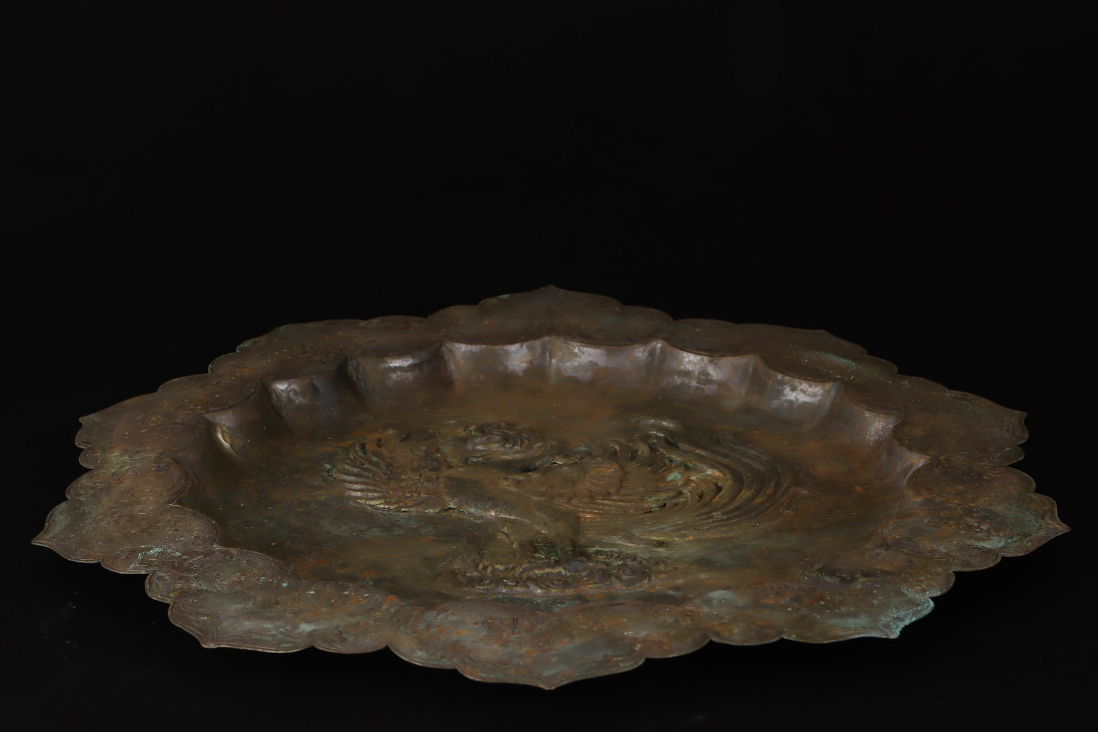 An Exquisite Silver Phoenix Pattern Plate - 2