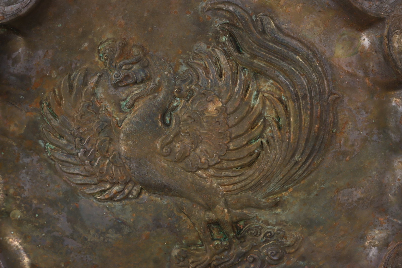 An Exquisite Silver Phoenix Pattern Plate - 5