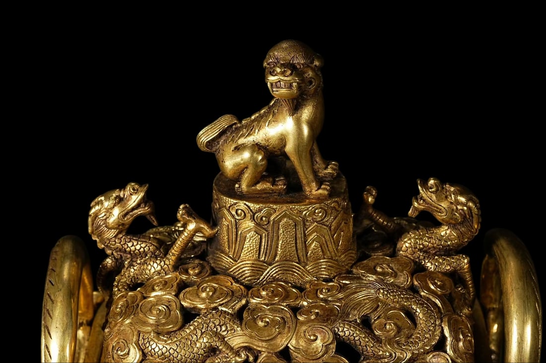 A Exquisite Cloisonne Lotus Pattern Dragon Pattern Censer - 2