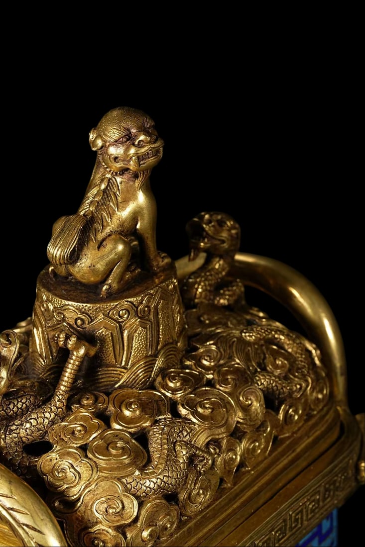 A Exquisite Cloisonne Lotus Pattern Dragon Pattern Censer - 6