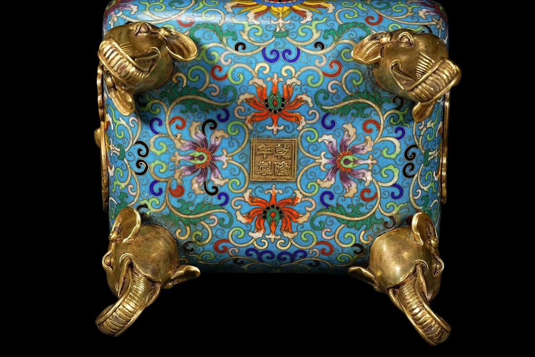A Exquisite Cloisonne Lotus Pattern Dragon Pattern Censer - 8