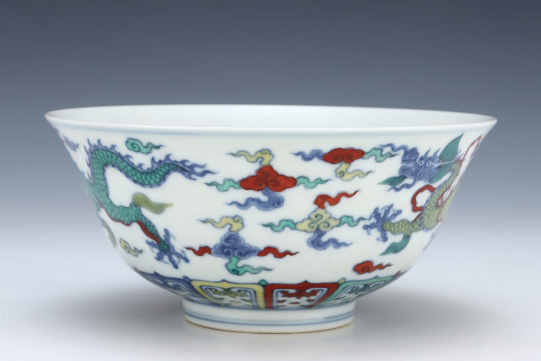 An Exquisite Doucai Dragon Pattern Bowl - 5