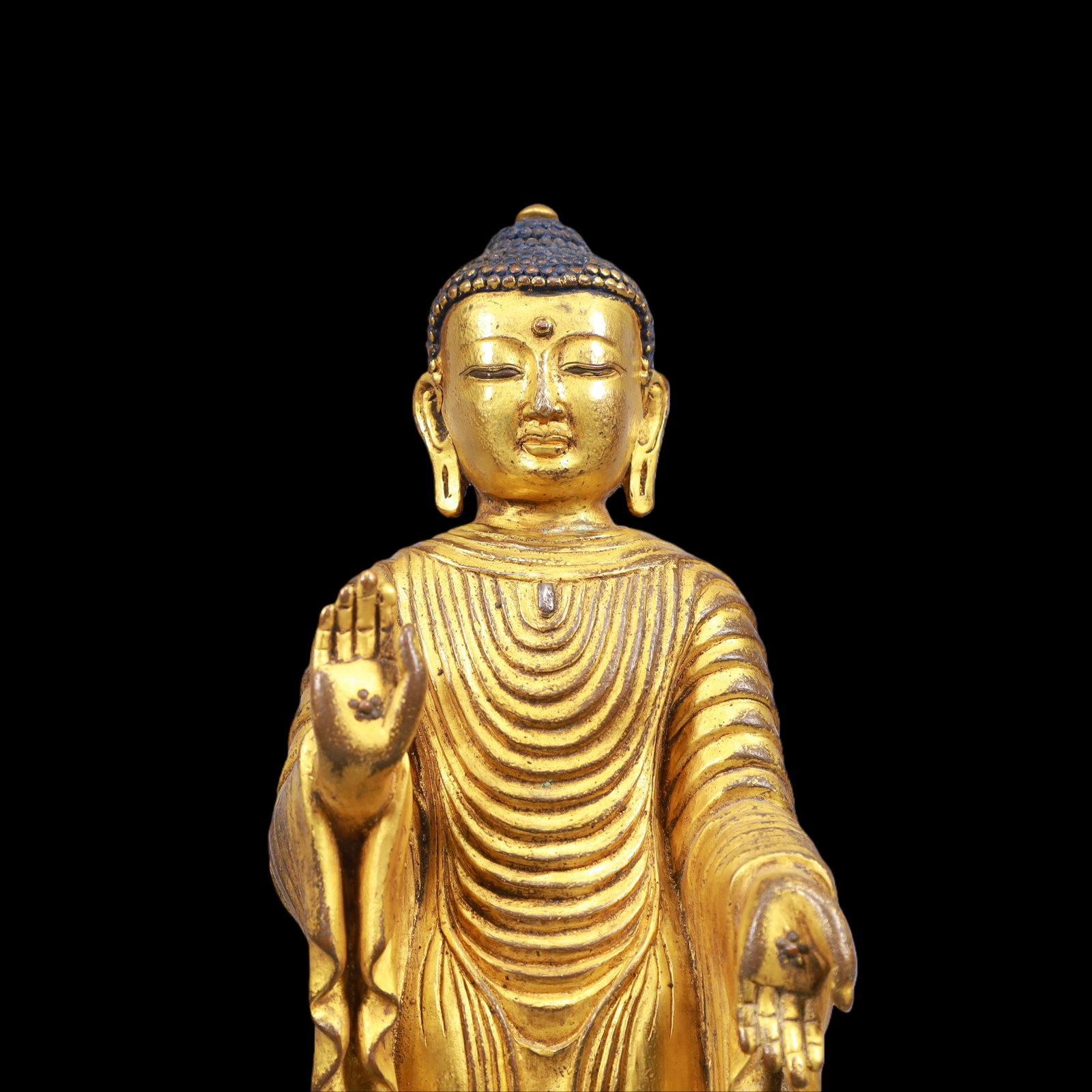 A Exquisite Gilt Bronze Statue of Sakyamuni - 2