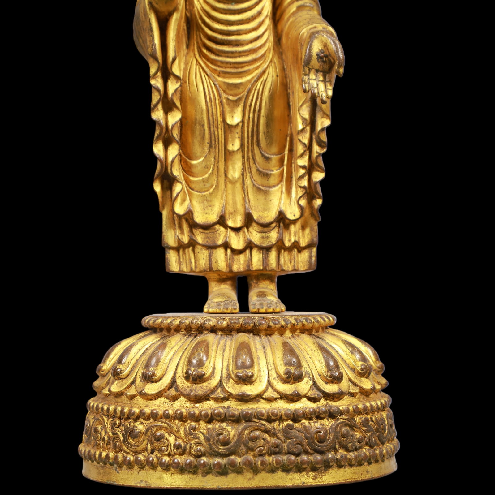 A Exquisite Gilt Bronze Statue of Sakyamuni - 3