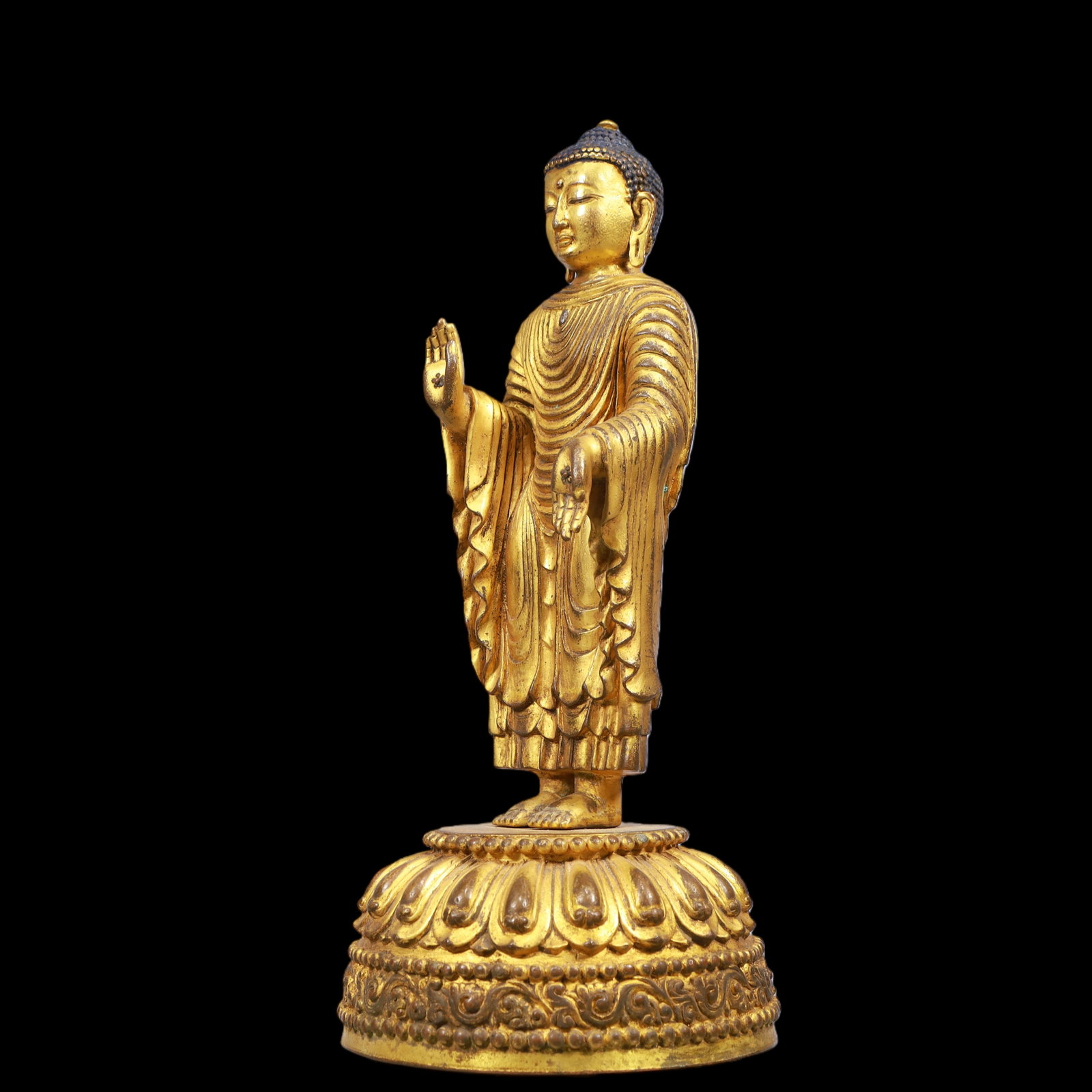 A Exquisite Gilt Bronze Statue of Sakyamuni - 4